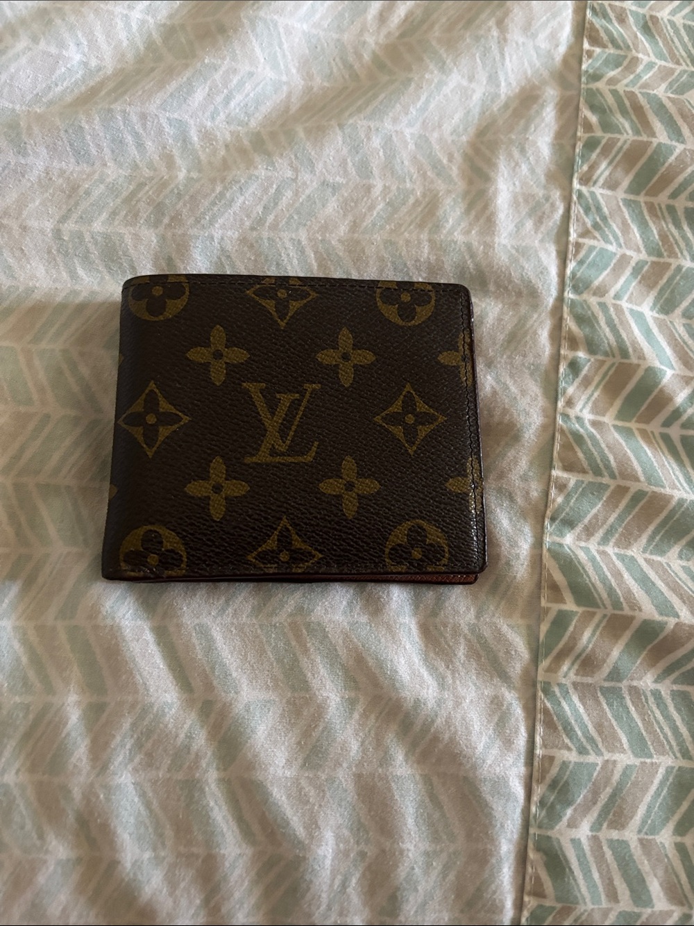 Louis Vuitton Monogram Money Clip Wallet - Brown and Gold